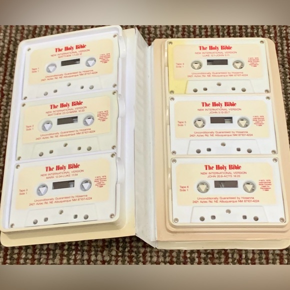 1984 Vtg Hosanna Complete NIV New Testament Audio Cassette Tape Bible - Picture 4 of 14